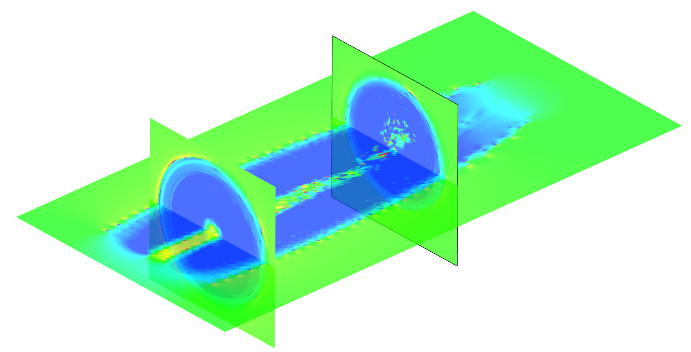 Wake velocity distribution generated from a LLFVW simulation.